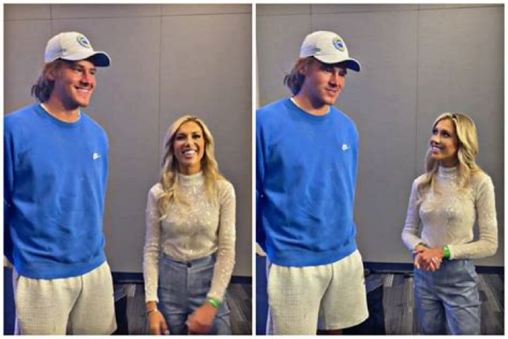 Justin Herbert and Taylor Bisciotti
