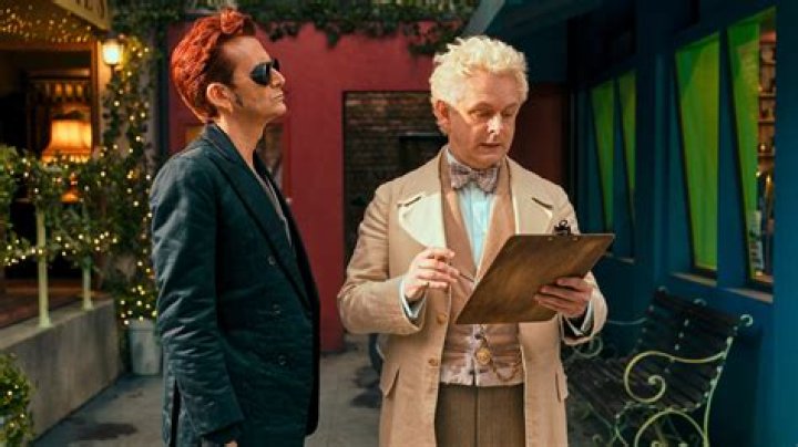 Michael Sheen as Aziraphale and David Tennant as Crowley in 'Good Omens'