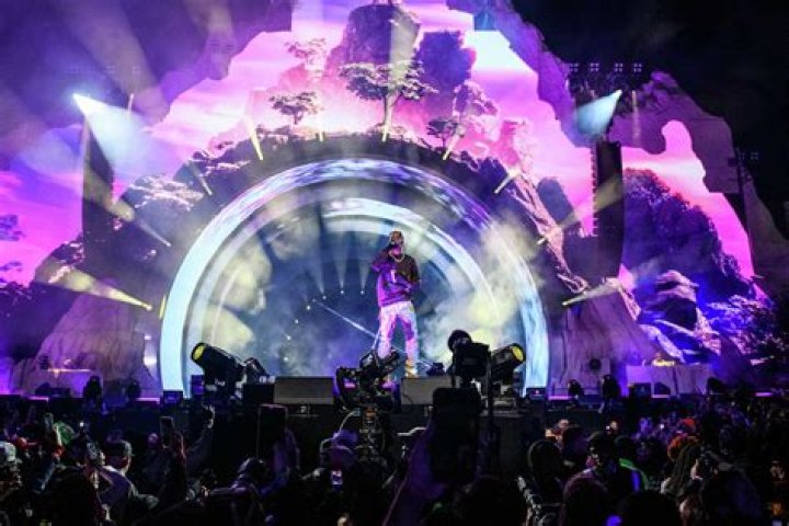 Travis Scott performs at Astroworld Festival 2021
